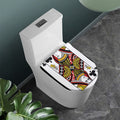 Queen Of Clubs Playing Card Print Toilet Lid Cover