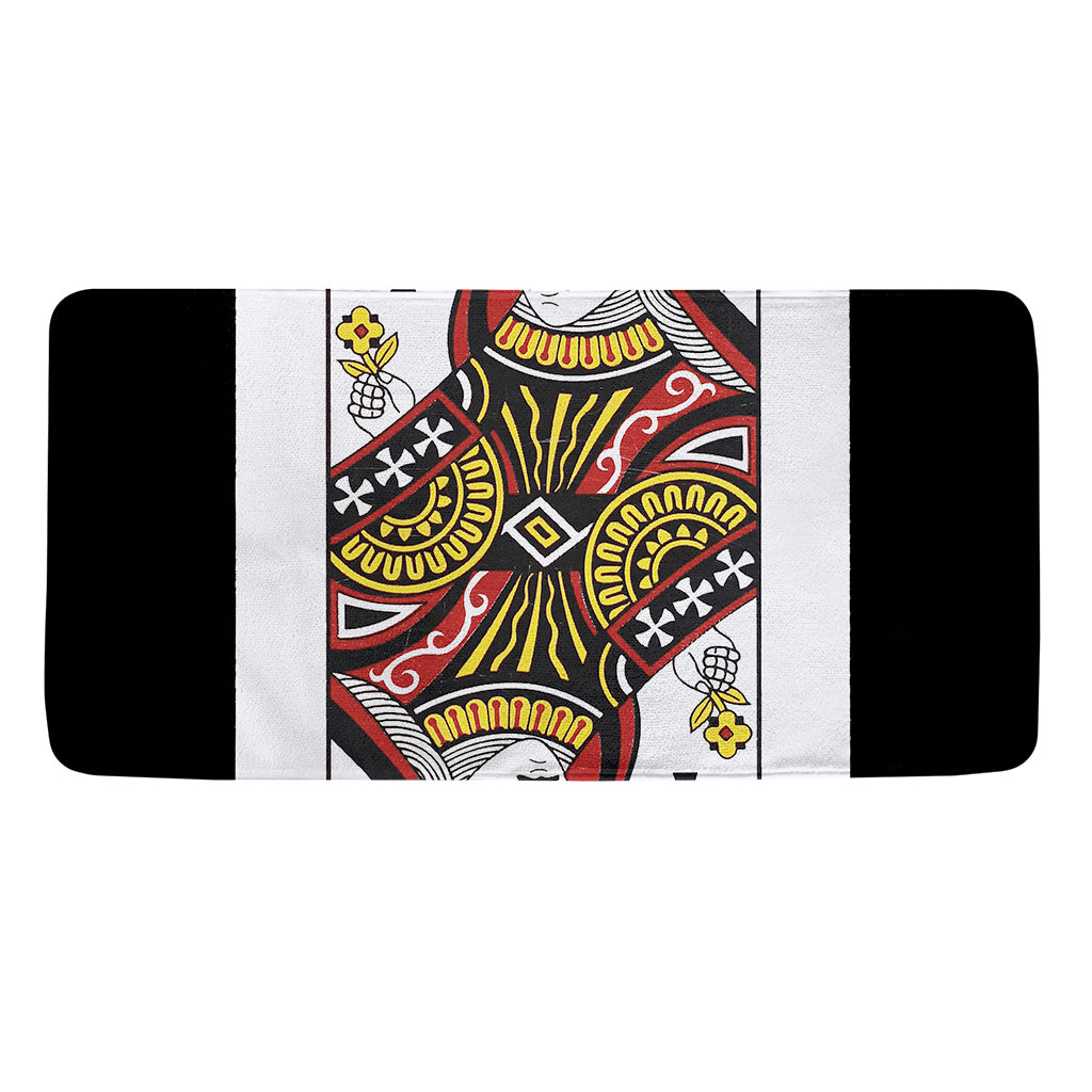 Queen Of Clubs Playing Card Print Towel