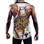 Queen Of Clubs Playing Card Print Training Tank Top