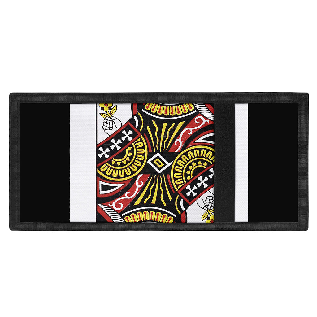 Queen Of Clubs Playing Card Print Trifold Wallet