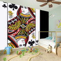 Queen Of Clubs Playing Card Print Wall Sticker