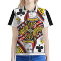 Queen Of Clubs Playing Card Print Women's Polo Shirt