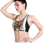 Queen Of Clubs Playing Card Print Women's Sports Bra