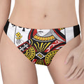 Queen Of Clubs Playing Card Print Women's Thong