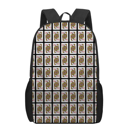 Queen Of Diamonds Pattern Print 17 Inch Backpack