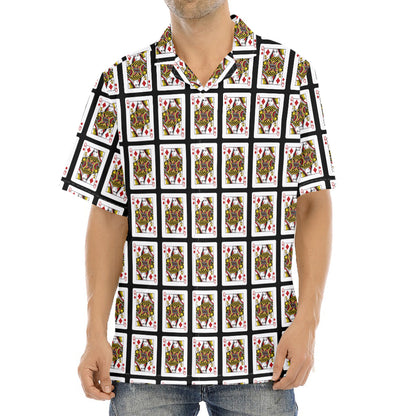 Queen Of Diamonds Pattern Print Aloha Shirt