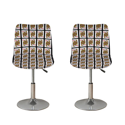 Queen Of Diamonds Pattern Print Bar Stool Covers