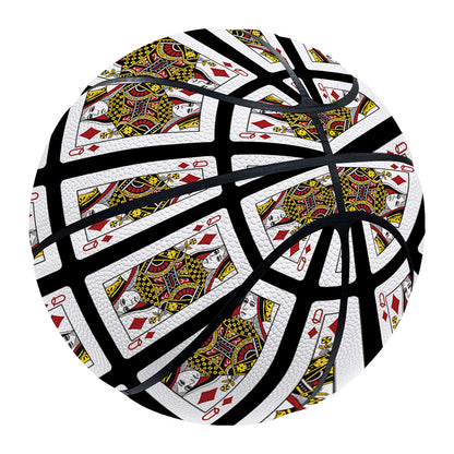 Queen Of Diamonds Pattern Print Basketball