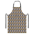 Queen Of Diamonds Pattern Print Bib Apron With Pocket