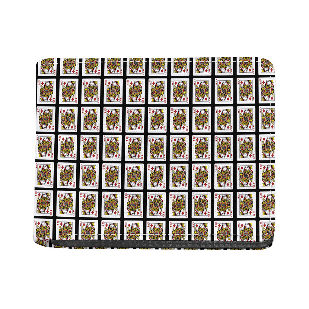 Queen Of Diamonds Pattern Print Bifold Wallet