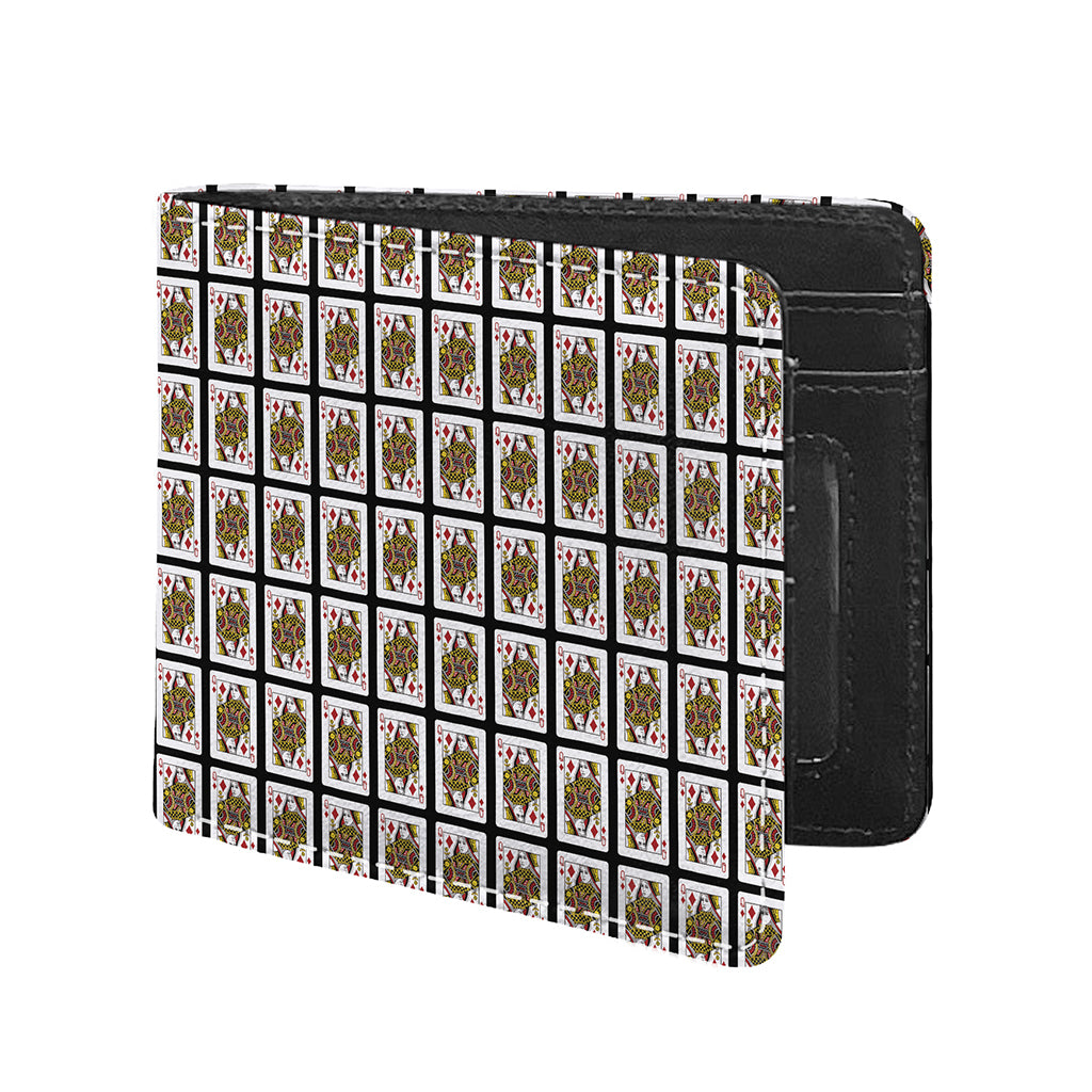 Queen Of Diamonds Pattern Print Bifold Wallet