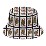 Queen Of Diamonds Pattern Print Bucket Hat
