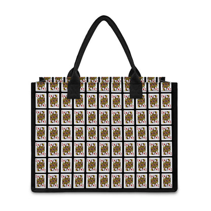 Queen Of Diamonds Pattern Print Canvas Tote Bag