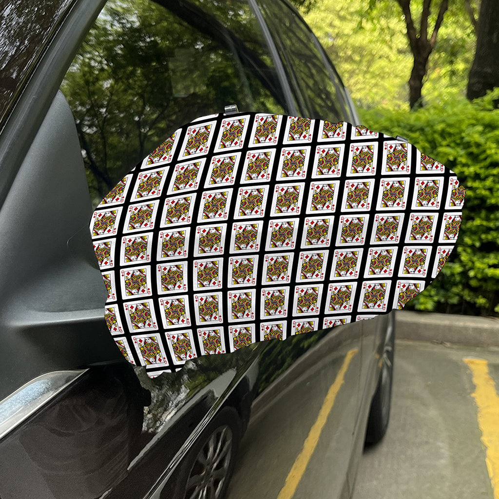 Queen Of Diamonds Pattern Print Car Side Mirror Covers