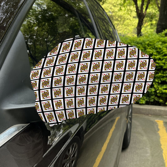 Queen Of Diamonds Pattern Print Car Side Mirror Covers