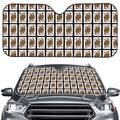 Queen Of Diamonds Pattern Print Car Windshield Sun Shade