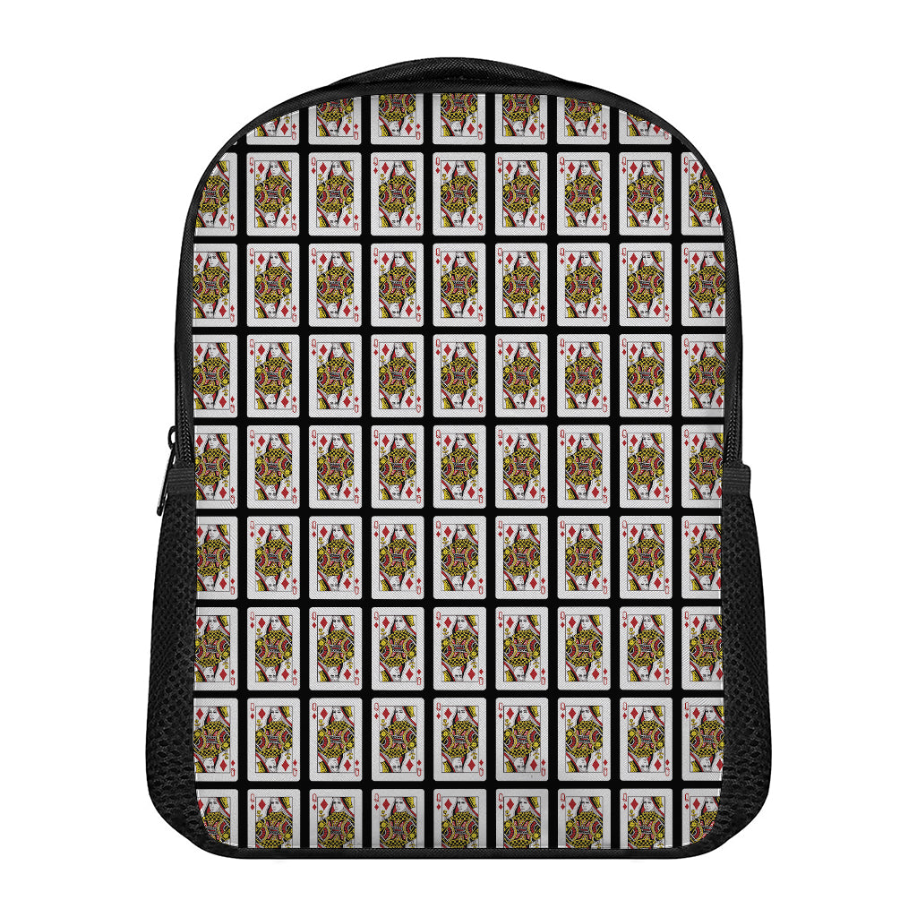 Queen Of Diamonds Pattern Print Casual Backpack