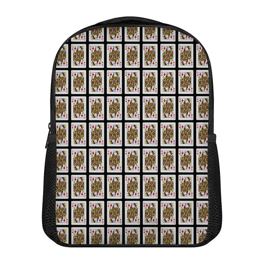 Queen Of Diamonds Pattern Print Casual Backpack