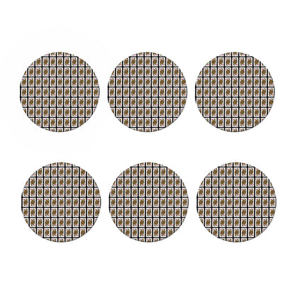 Queen Of Diamonds Pattern Print Coaster Set