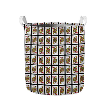 Queen Of Diamonds Pattern Print Collapsible Laundry Basket