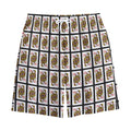 Queen Of Diamonds Pattern Print Cotton Shorts