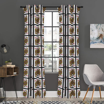 Queen Of Diamonds Pattern Print Curtain