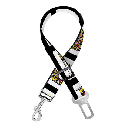 Queen Of Diamonds Pattern Print Dog Seat Belt