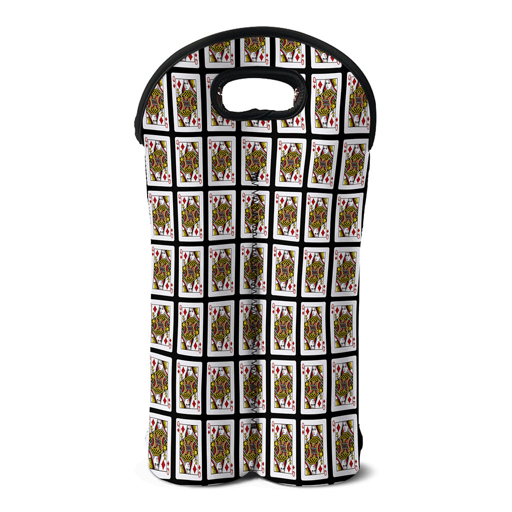 Queen Of Diamonds Pattern Print Double Neoprene Wine Tote