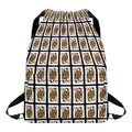 Queen Of Diamonds Pattern Print Drawstring Backpack