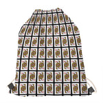Queen Of Diamonds Pattern Print Drawstring Bag
