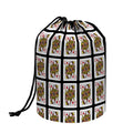 Queen Of Diamonds Pattern Print Drawstring Makeup Bag