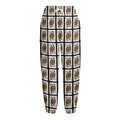 Queen Of Diamonds Pattern Print Fleece Lined Knit Pants