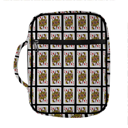 Queen Of Diamonds Pattern Print Front Pocket Bible Bag