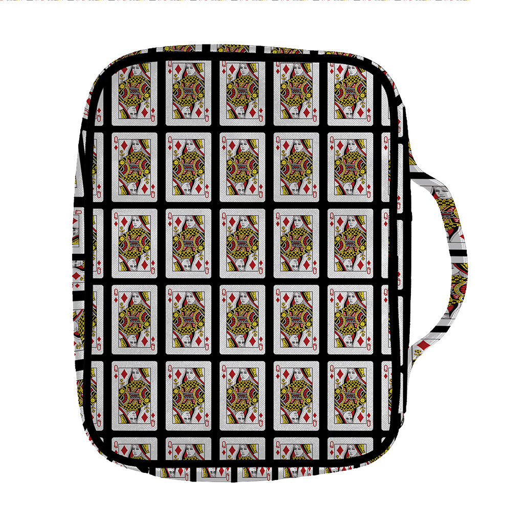 Queen Of Diamonds Pattern Print Front Pocket Bible Bag