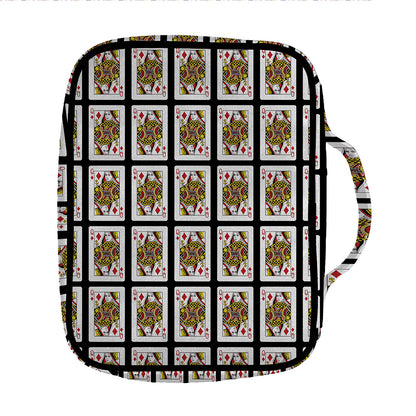 Queen Of Diamonds Pattern Print Front Pocket Bible Bag