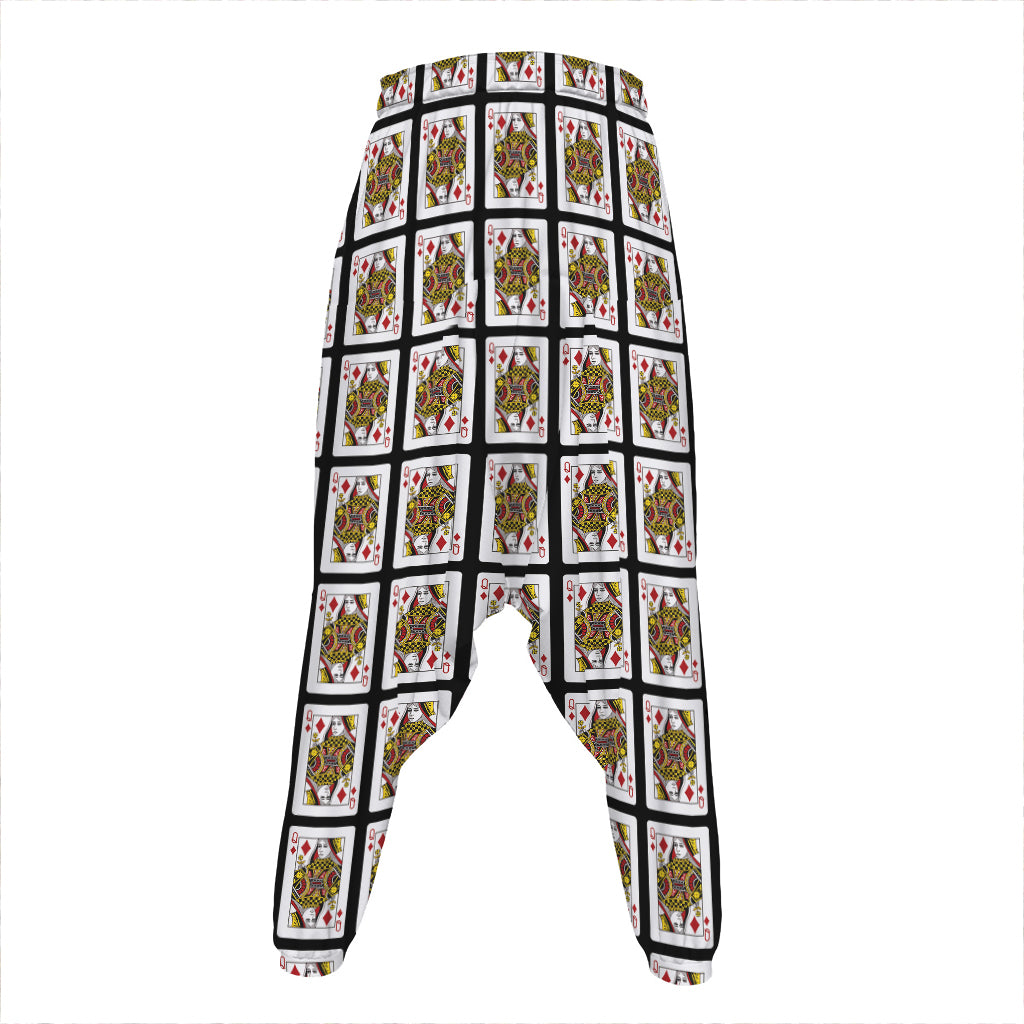 Queen Of Diamonds Pattern Print Hammer Pants