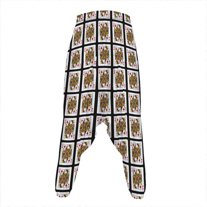 Queen Of Diamonds Pattern Print Hammer Pants