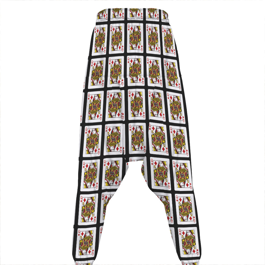 Queen Of Diamonds Pattern Print Hammer Pants