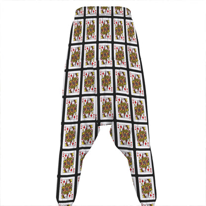 Queen Of Diamonds Pattern Print Hammer Pants