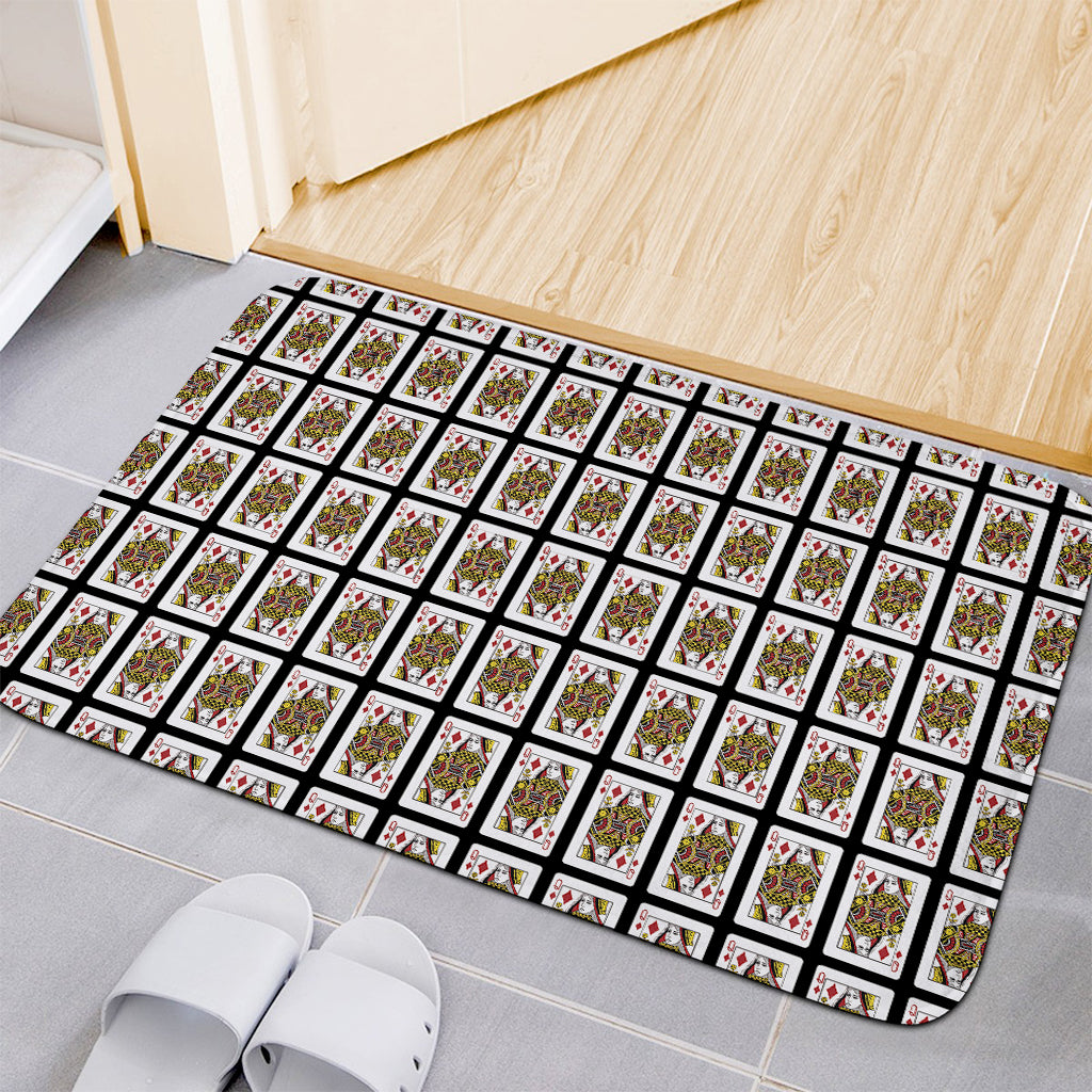 Queen Of Diamonds Pattern Print Indoor Door Mat