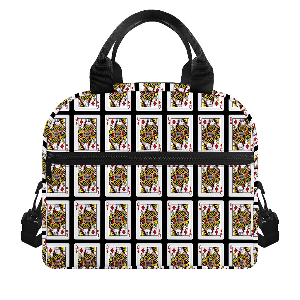 Queen Of Diamonds Pattern Print Insulated Lunch Bag