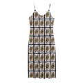 Queen Of Diamonds Pattern Print Jersey Midi Cami Dress