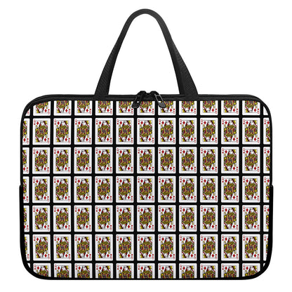 Queen Of Diamonds Pattern Print Laptop Sleeve With Handle