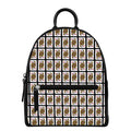 Queen Of Diamonds Pattern Print Leather Backpack