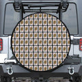 Queen Of Diamonds Pattern Print Leather Spare Tire Cover