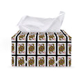 Queen Of Diamonds Pattern Print Leather Tissue Box Cover