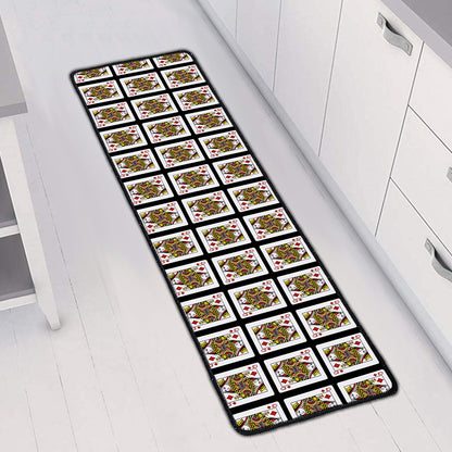 Queen Of Diamonds Pattern Print Long Kitchen Mat