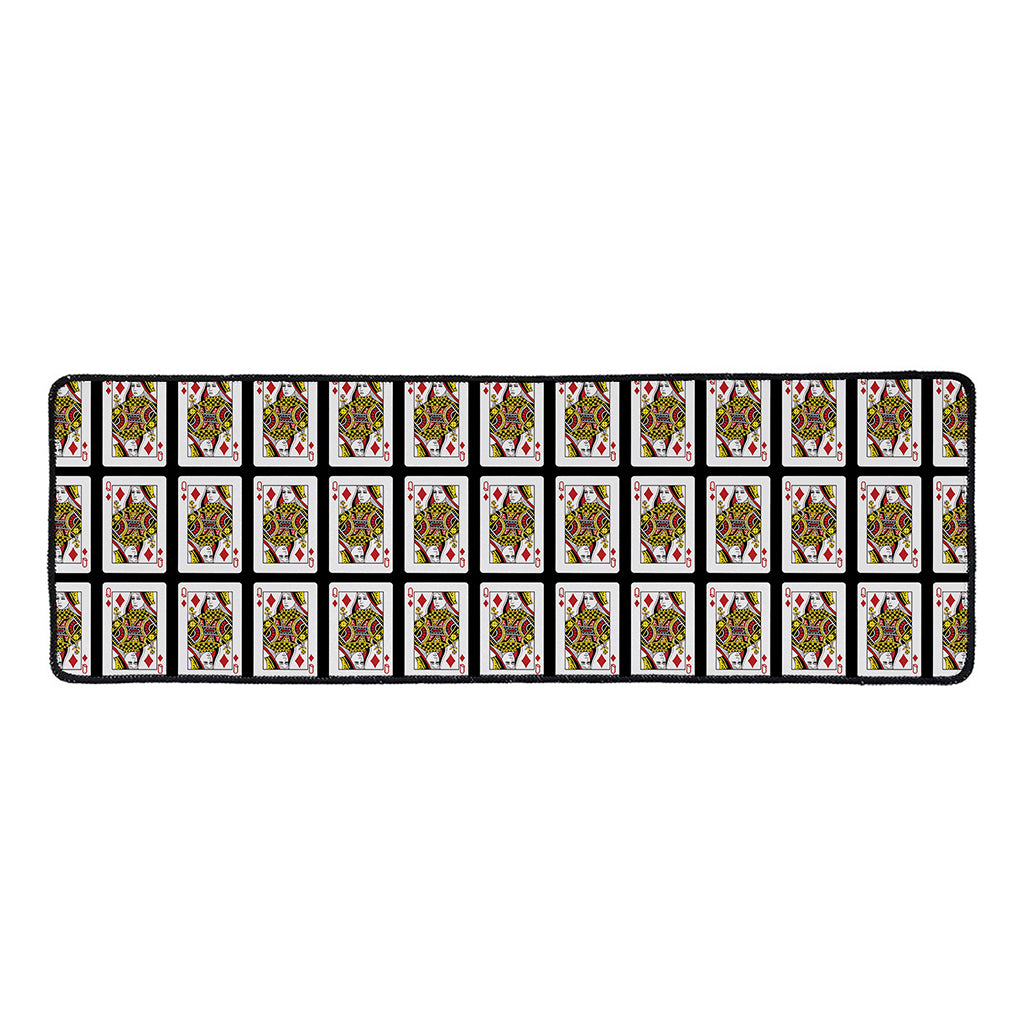 Queen Of Diamonds Pattern Print Long Kitchen Mat