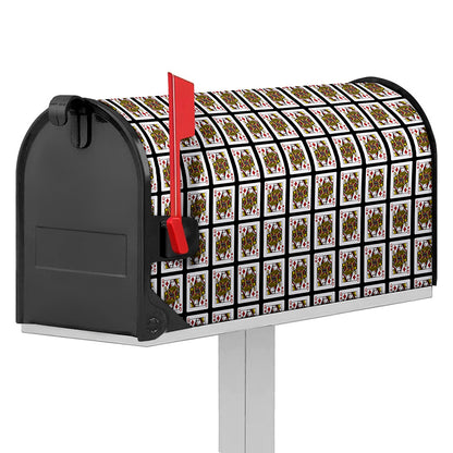 Queen Of Diamonds Pattern Print Mailbox Cover