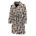 Queen Of Diamonds Pattern Print Men's Bathrobe